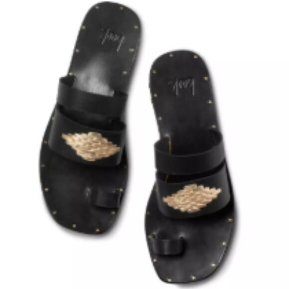 NEW BEEK Leather Brilliant Toe Ring Sandals for women 253 7T6 - Picture 4 of 9